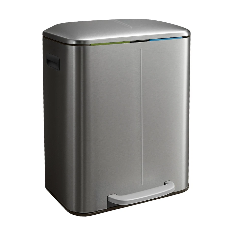 Mülleimer Mülltrennsystem Doppelmülleimer Abfalleimer Mülltrenner 2 Fächer Küche - Bild 4 von 4