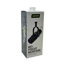 Shure MV7 Podcast Microphone Only Enhanced Level Audio Streaming Recording Work