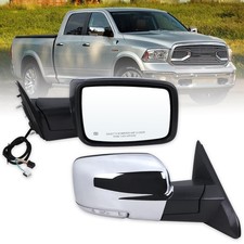 Right Passenger Side Door Mirror 2013-2018 Ram 1500-3500 Power Heated Chrome