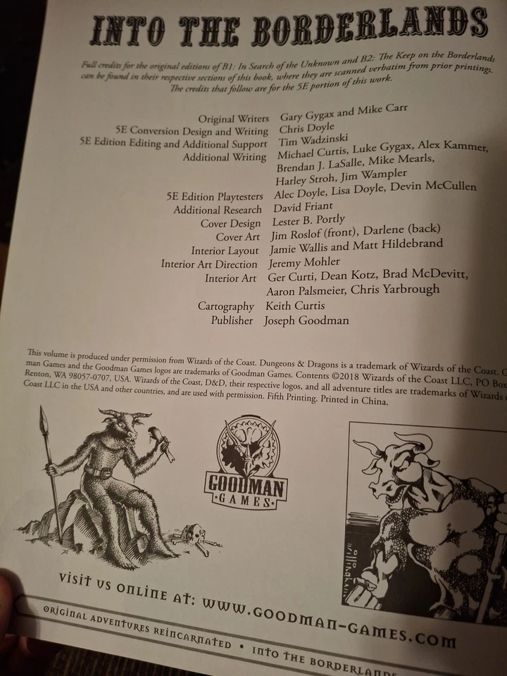 Into The Borderlands (5e): Goodman Games (nuevo $150) Foto 4 de 4