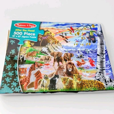 Melissa & Doug Noah’s Ark Puzzle After the Flood #3136 (19”x27”) 500pc - NEW - Image 1 of 4