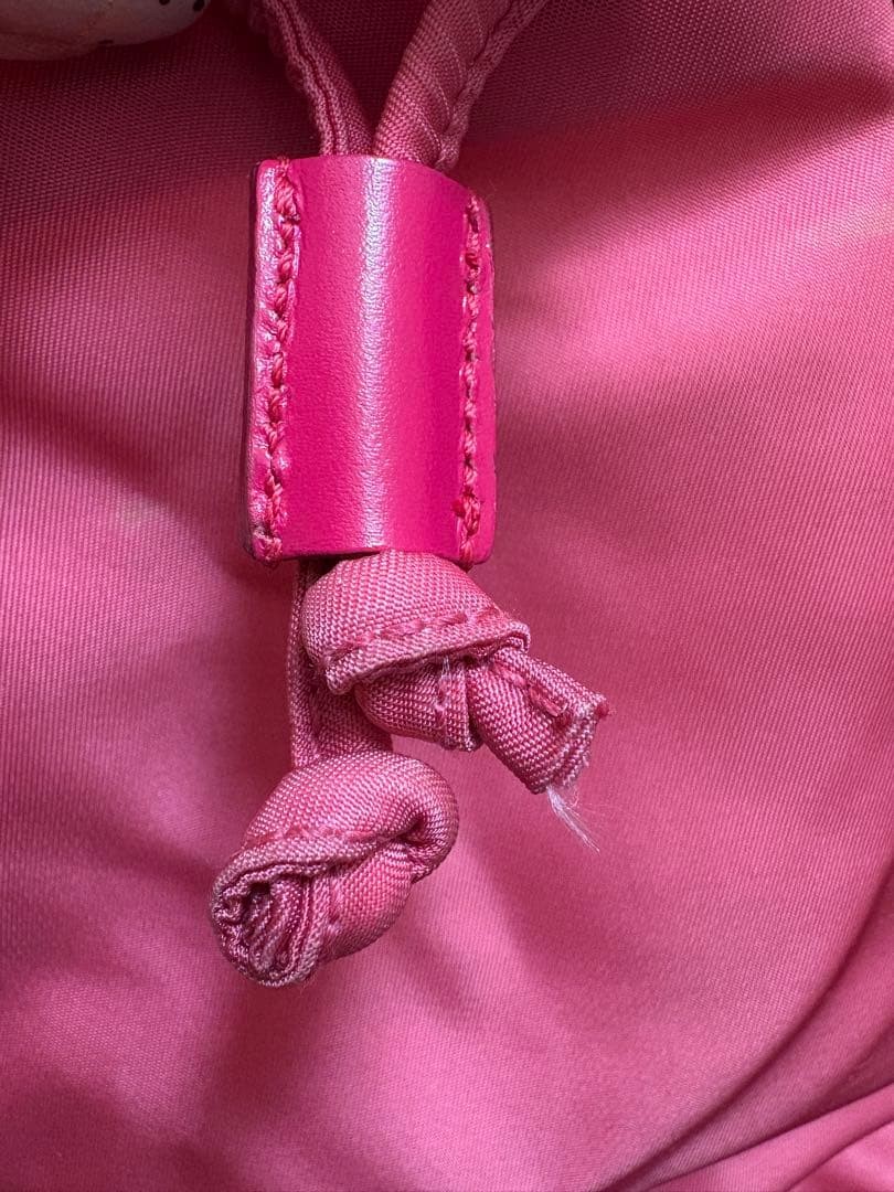 PRADA Nylon Drawstring Pouch Pink Logo Authentic … - image 10