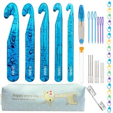 43 Pcs Large Crochet Hooks Set,12mm 15mm 18mm 20mm 25mm Large Crochet Hooks f...