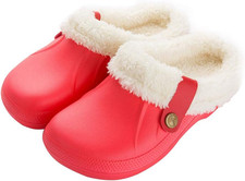 Womens Mens Clogs Fur Lined Clogs Winter Garden Clogs Mules Warm House Slippers