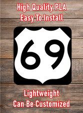 US Route Marker, Customizable Highway Sign
