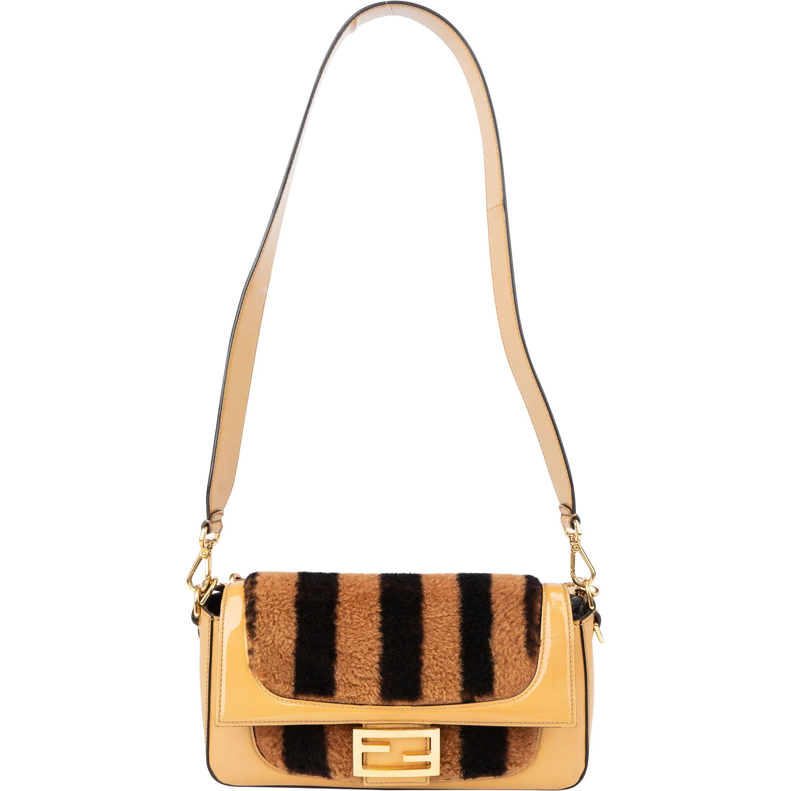 Fendi Shearling Baguette Buckle Handbag Bag Buckle Belt image 7