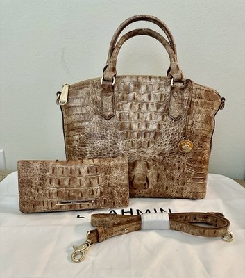 Brahmin Duxbury Satchel & Ady wallet Praline Solid  Melbourne NWT