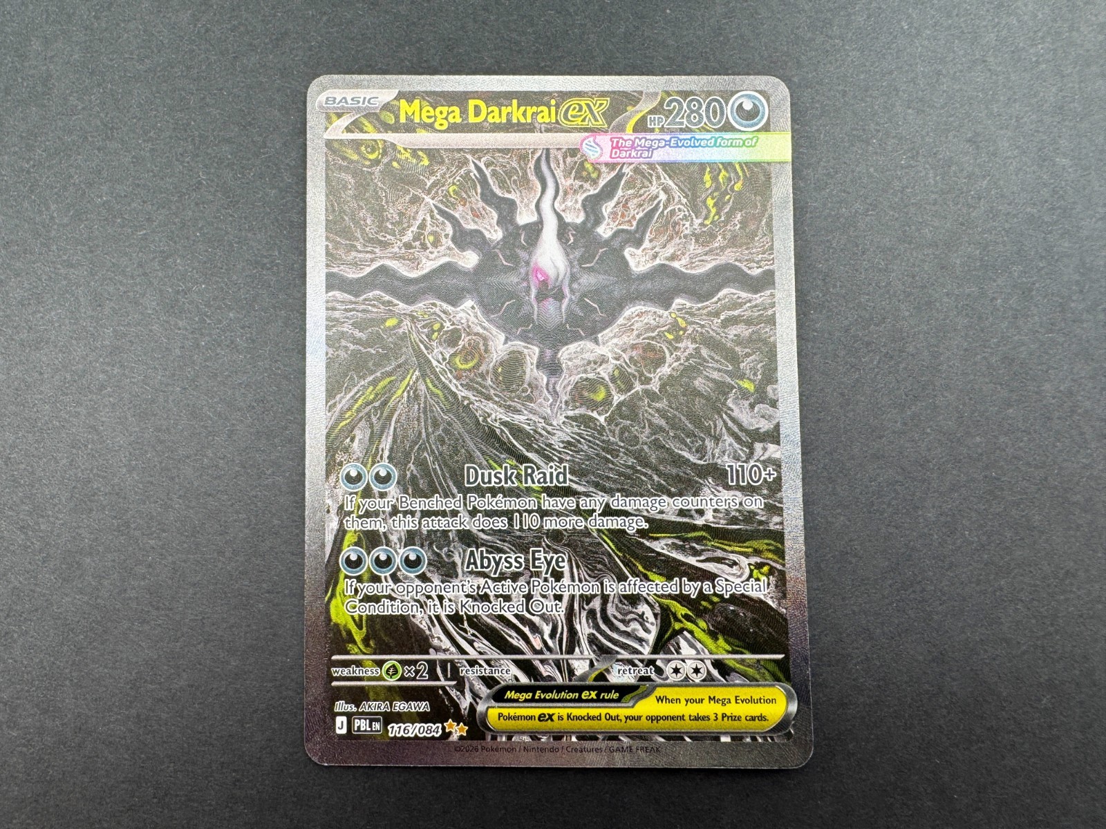 Pokemon TCG Pitch Black Mega Darkrai ex Special Illustration Rare 116/084 SIR