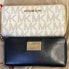 Two Large Michael Kors Zip Around Leather Wal...
