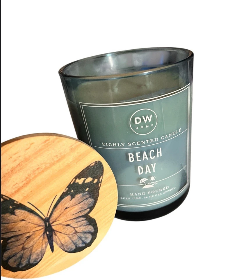 RARO -DW Hogar Playa Día Vertido a Mano Rica Vela Perfumada 15.5 OZ/56Hrs Océano Azul Foto 4 de 4