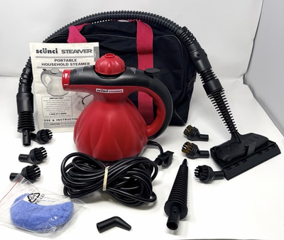#ad #ad Scunci Steamer SS1000 Steam Cleaner amp; Wallpaper Remover Attachments amp; Carry Bag $29.95