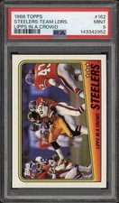1988 Topps Steelers Team Leaders Lipps In A Crowd #162 PSA 9 Mint 