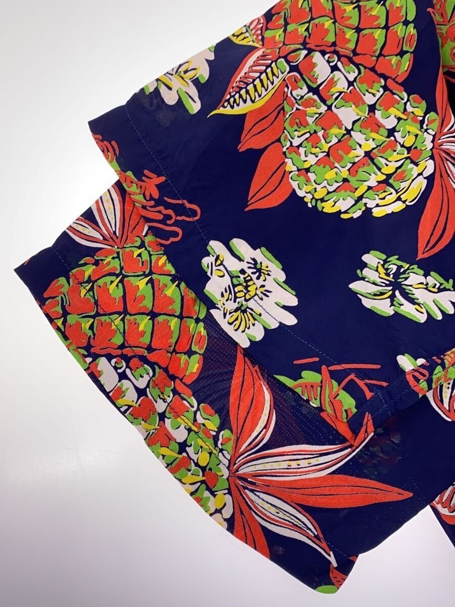 SUN SURF Men's Pine Pattern Aloha Shirt Size S Rayon Navy All-Over Print USED image 4