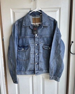 NWT Levi s Premium Blue Selvedge Denim Type II Trucker Jacket Japan Size Small