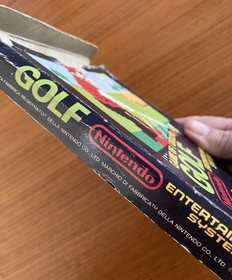 NES ~ GOLF ~ Nintendo Game 3 Screw NES-GF-GBR Cart + Sleeve + Box Pal