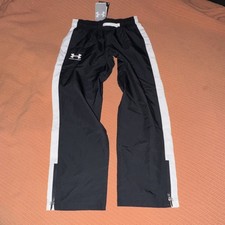 Under Armour Black Youth M Track Pants Regular Fit Elastic Waist Drawstring