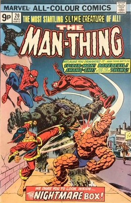 Man-Thing (1974) #  20 UK Price (7.0-FVF) The Thing, Spider-Man, Daredevil, S...