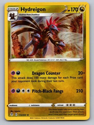 Hydreigon 115/203 Holo Rare Evolving Skies Pokemon Holo Near Mint
