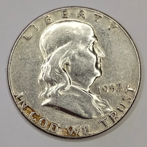 1952-P Franklin Half Dollar 90% Silver Nice Circulated Condition - FHD02