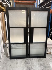 X2 78x30” 35mm Black Obscure Glaze Heritage Black Internal Doors