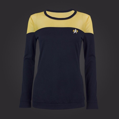 Star Trek Sheer Shoulder Sweater Gold Uniform Sweater