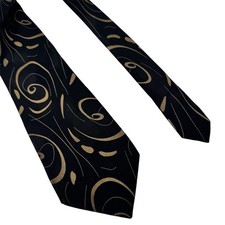 J. Garcia Modern Furniture Collection Forty-Five 100 Silk Black Mens Neck Tie