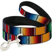 "Dog Leash 6-FEET Zarape2 Vertical Multi Color Stripe Narrow 0.5\" (Us Import)"