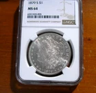 1879-S  $1 Morgan Silver Dollar  NGC 64