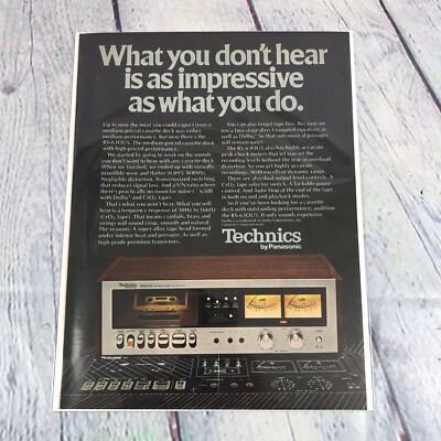 1976 Technics Cassette Deck 630 Vintage Print Ad/Poster Promo Art Magazine Page
