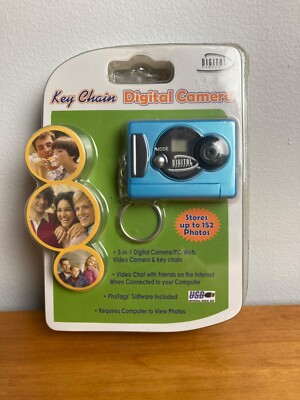 Keychain Digital Camera Digital Concepts Snap Share Kit Photos Video Blue Sealed