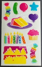 MRS. GROSSMAN'S STICKERS POSH IMPRESSIONS *POSH BIRTHDAY* CAKE CANDLES BALLOONS.