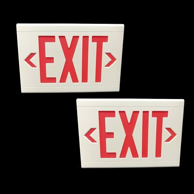 Lot of 2x NEW! ~ Dual Lite LX 120/277vac LED EXIT Signs