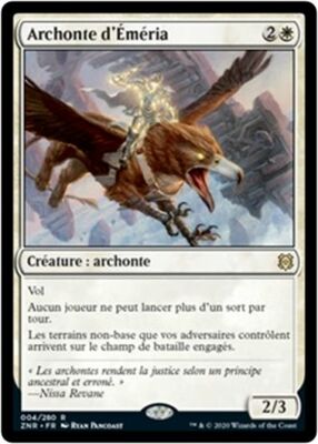 MTG Magic ZNR - Archon of Emeria / Archonte d'Éméria, Französisch / Sehr guter Zustand