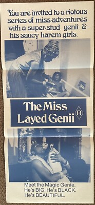 Aust. Daybill Poster Sexploitation 1973 The Miss Layed Genii Ban