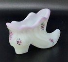 Fenton Art Glass Milk Glass Victorian Slipper Shoe Hand Painted Artist Signed 3" — photo 5