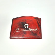 Etienne Aigner Vintage Pocket Mirror. Tortoise Shell Design Makeup Compact