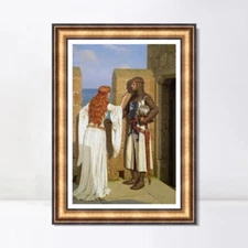 Framed Canvas Art Giclee Print The Shadow by Edmund Blair Leighton Home Decor