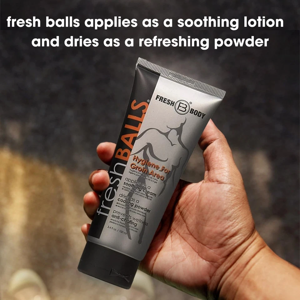 Fresh Balls Tubo 3.4 OZ (PAQUETE DE 3) NUEVO - Loción anti rozaduras en polvo desodorante Foto 3 de 4