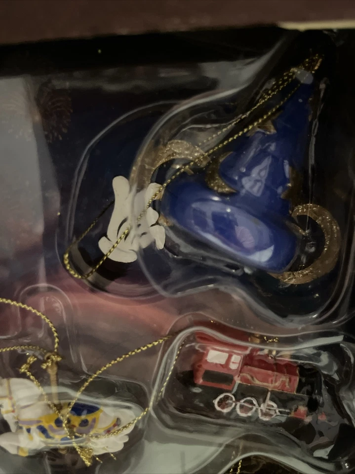 Walt Disney World FOUR PARKS ONE WORLD Storybook Ornaments Set Of 8 RARE - Image 4 of 4