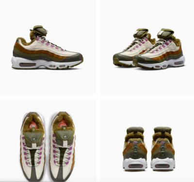 $180 NEW Men's Nike Air Max 95 “N7” Fur Lined Shoes DX5935-300