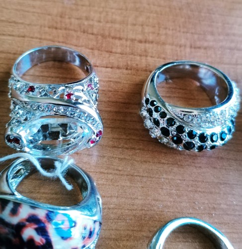 Lote 5x Anillos italiano de Mujer y 3x colgantes - Imagen 2 de 9