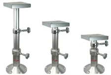 Aluminum Two Stage Adjustable Table Leg Pedestal Base Mount 11.6-27.2 Inch Boat