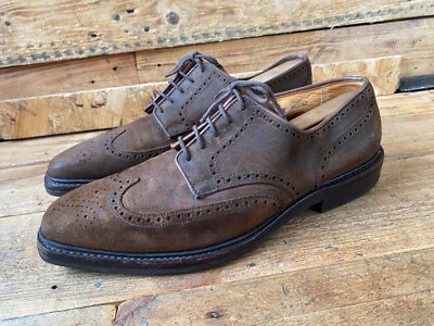 Crockett and jones exmoor, brown rough out suede wingtip derby
