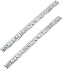 2x Supercharged Letter Emblem Metal Badges Nameplate Logo Chrome