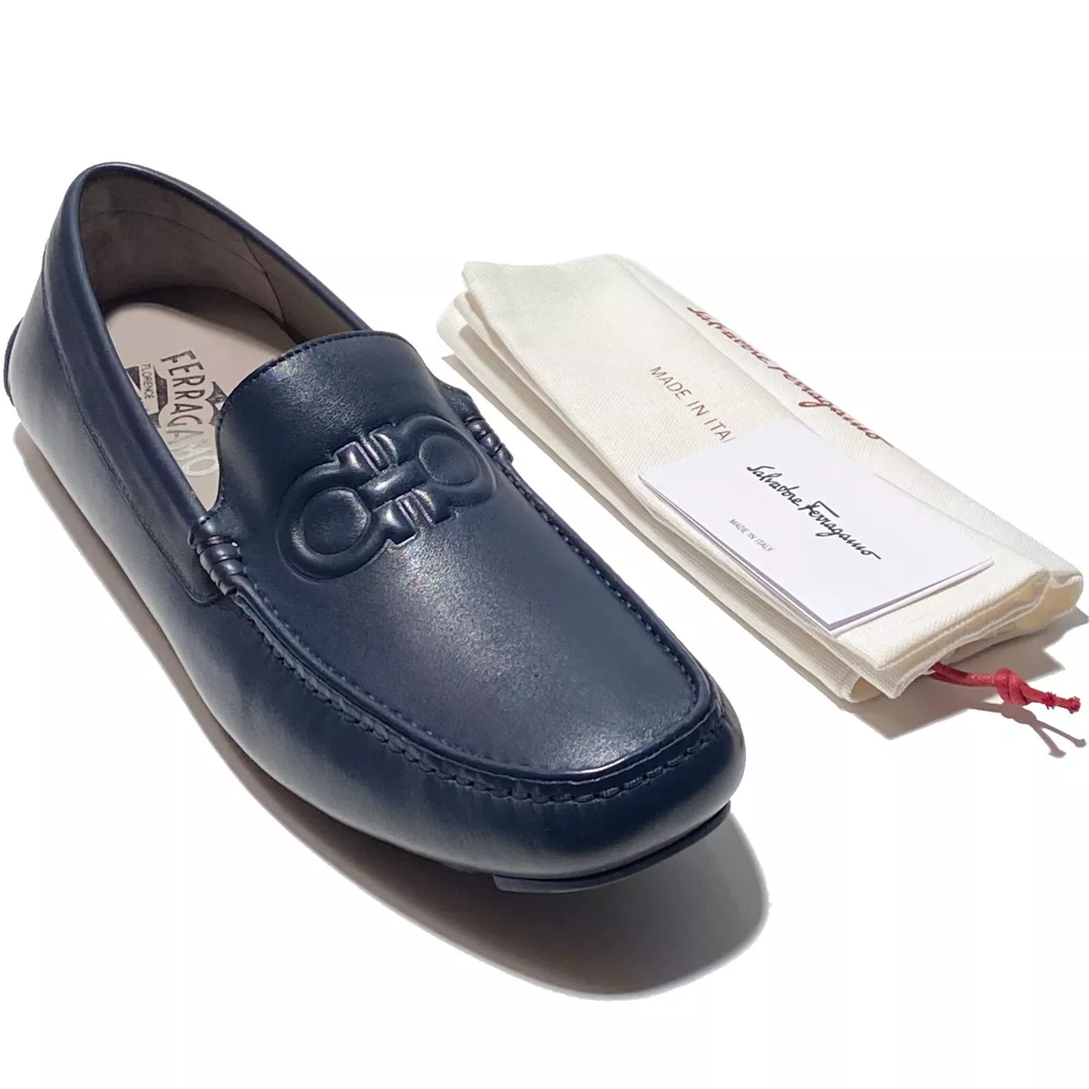 Mens blue ferragamo best sale shoes