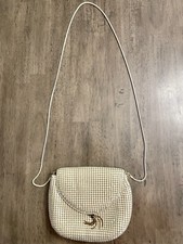 Vintage Aluminium Mesh Cream Handbag Purse Made in Hong Kong - Neat