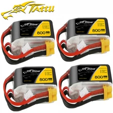 4X Tattu 800mAh 7.4V 45C 2S Lipo Battery XT30 Plug For RC FPV 100-180 Quadcopter