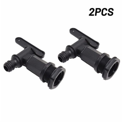 2X-Auslaufhahn-Wasser-Hahn-IBC-3/4-Zoll-Für-Regentonne-Regenfass-Auslaufventil