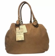 Costanza Rota Lara Vintage Leather Tote Bag Handbag Tan  Brown Italy