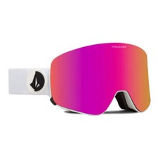 Volcom Odyssey Goggle Matte White/Pink Chrome  Bonus Lens - Yellow NEW 2025